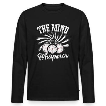 hypnotiseur hypnotique hypnotiseur - T-shirt manches longues Premium bio Homme - noir - Devant - Nico (187cm)
