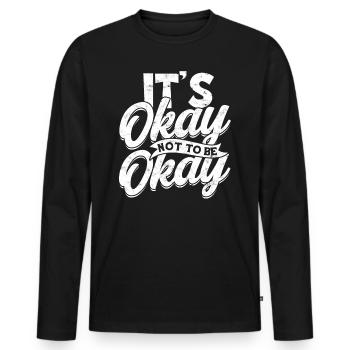 depression depressive sad gift idea unfortunate - Men's Premium Organic Long Sleeve Shirt - black - Front - Nico (187cm)