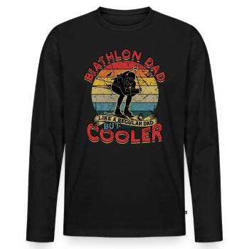 Biathlon Sport Sports d’hiver Ski Cadeau Citation Lan - T-shirt manches longues Premium bio Homme - noir - Devant - Nico (187cm)