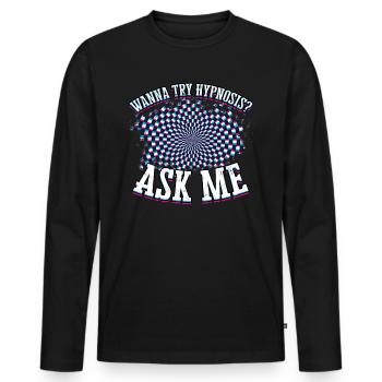 hypnotiseur hypnotique hypnotiseur - T-shirt manches longues Premium bio Homme - noir - Devant - Nico (187cm)