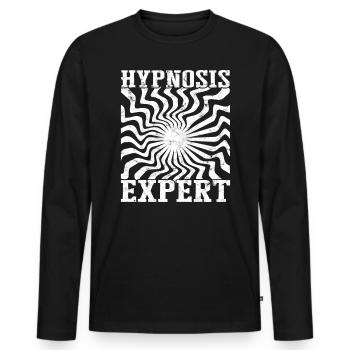 hypnose hypnotiser hypnotiquement hypnotiseur gesch - T-shirt manches longues Premium bio Homme - noir - Devant - Nico (187cm)