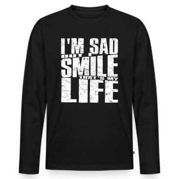 depression depressive sad gift idea unfortunate - Men's Premium Organic Long Sleeve Shirt - black - Front - Nico (187cm)