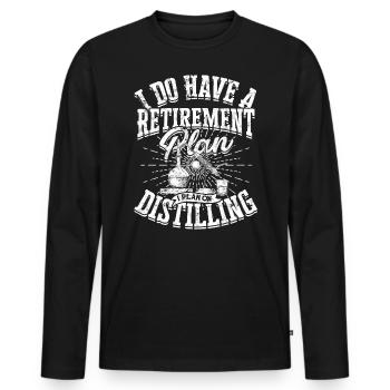 schnaps whiskey brennen schnapsbrenner geschenkide - Männer Premium Bio Langarmshirt - Schwarz - Vorne - Nico (187cm)