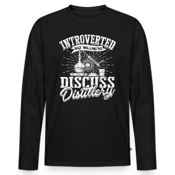schnaps whiskey brennen schnapsbrenner geschenkide - Männer Premium Bio Langarmshirt - Schwarz - Vorne - Nico (187cm)