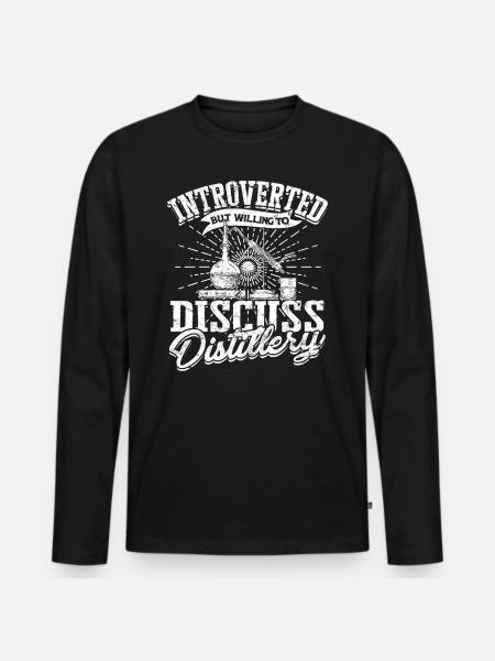 schnaps whiskey brennen schnapsbrenner geschenkide - Männer Premium Bio Langarmshirt - Schwarz