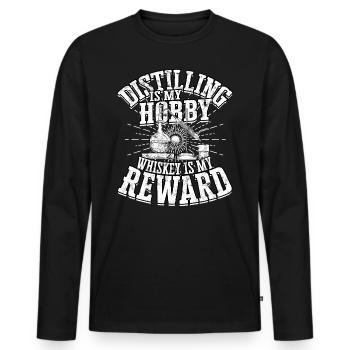 schnaps whiskey brennen schnapsbrenner geschenkide - Männer Premium Bio Langarmshirt - Schwarz - Vorne - Nico (187cm)