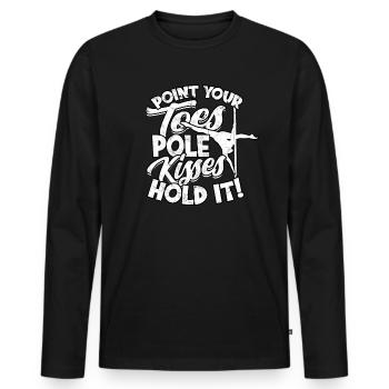 pole dance geschenk tänzerin geschenkidee fitness - Männer Premium Bio Langarmshirt - Schwarz - Vorne - Nico (187cm)