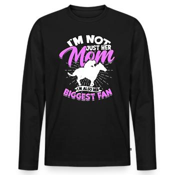 courses de chevaux balade à cheval chevaux cavalier cadeau g - T-shirt manches longues Premium bio Homme - noir - Devant - Nico (187cm)