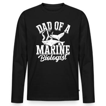 biologie marine biologiste marin biologie marine biologiste - T-shirt manches longues Premium bio Homme - noir - Devant - Nico (187cm)