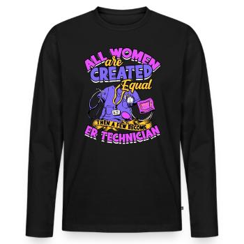 Emergency Department Nurse Hospital Hospitals - Men's Premium Organic Long Sleeve Shirt - black - Front - Nico (187cm)