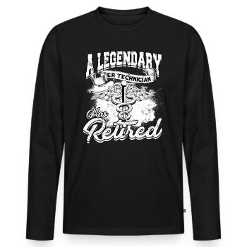 Emergency Department Nurse Hospital Hospitals - Men's Premium Organic Long Sleeve Shirt - black - Front - Nico (187cm)
