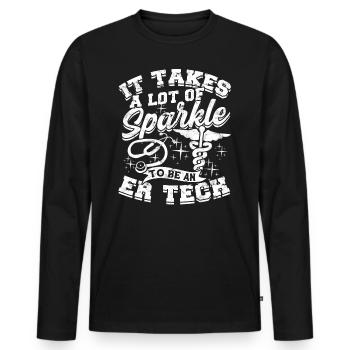 Emergency Department Nurse Hospital Hospitals - Men's Premium Organic Long Sleeve Shirt - black - Front - Nico (187cm)