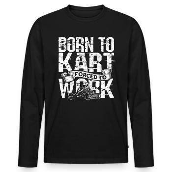 Kart conduite de kart pilotes de course Pilotes de course - T-shirt manches longues Premium bio Homme - noir - Devant - Nico (187cm)
