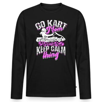 Kart conduite de kart pilotes de course Pilotes de course - T-shirt manches longues Premium bio Homme - noir - Devant - Nico (187cm)