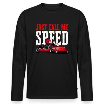 Kart conduite de kart pilotes de course Pilotes de course - T-shirt manches longues Premium bio Homme - noir - Devant - Nico (187cm)