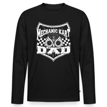 Kart conduite de kart pilotes de course Pilotes de course - T-shirt manches longues Premium bio Homme - noir - Devant - Nico (187cm)
