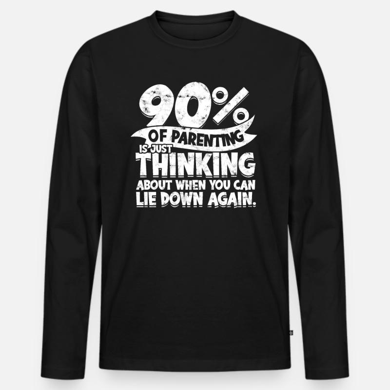 eltern geschenk mutter geschenkidee vater familie - Männer Premium Bio Langarmshirt - Schwarz
