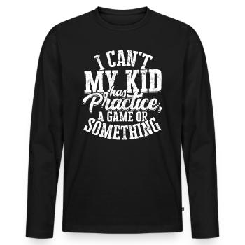 eltern geschenk mutter geschenkidee vater familie - Männer Premium Bio Langarmshirt - Schwarz - Vorne - Nico (187cm)