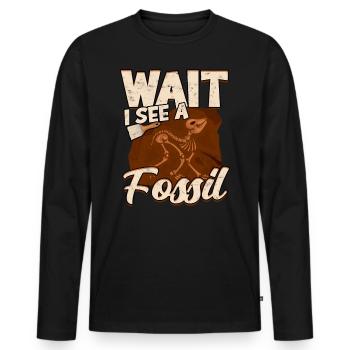 archäologe archäologie geschenk geschenkidee archä - Männer Premium Bio Langarmshirt - Schwarz - Vorne - Nico (187cm)