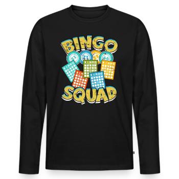 Bingo Gambling Bingo Player Grandma Game Lottery - Men's Premium Organic Long Sleeve Shirt - black - Front - Nico (187cm)