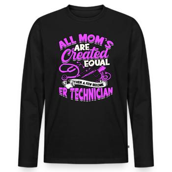 Emergency Department Nurse Hospital Hospitals - Men's Premium Organic Long Sleeve Shirt - black - Front - Nico (187cm)