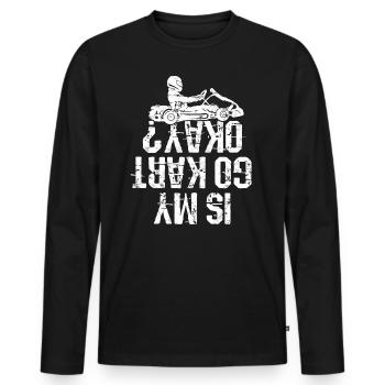 Kart conduite de kart pilotes de course Pilotes de course - T-shirt manches longues Premium bio Homme - noir - Devant - Nico (187cm)