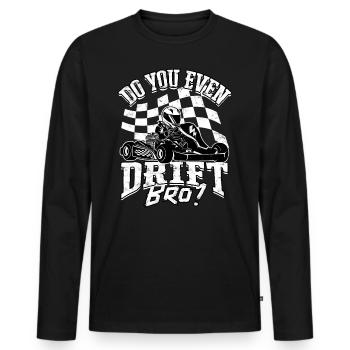 Kart conduite de kart pilotes de course Pilotes de course - T-shirt manches longues Premium bio Homme - noir - Devant - Nico (187cm)