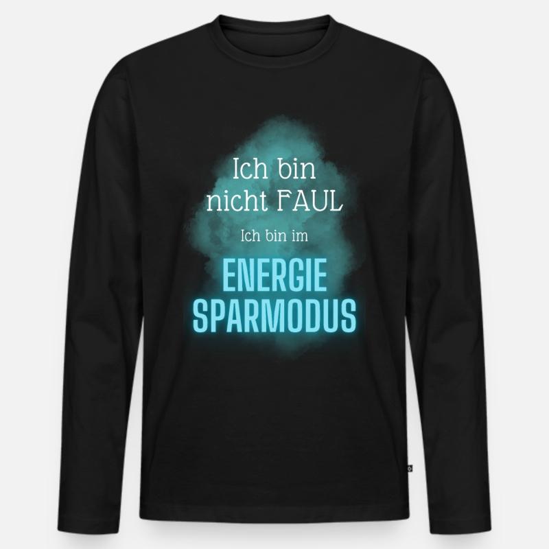 POSITIVE EINSTELLUNG MINDSET Motivation - Männer Premium Bio Langarmshirt - Schwarz