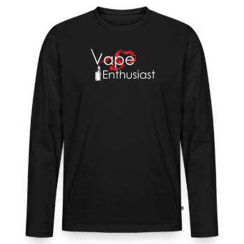 vape enthusiast - Men's Premium Organic Long Sleeve Shirt - black - Front - Nico (187cm)