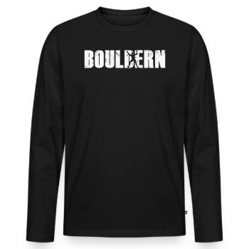 Bloc - T-shirt manches longues Premium bio Homme - noir - Devant - Nico (187cm)