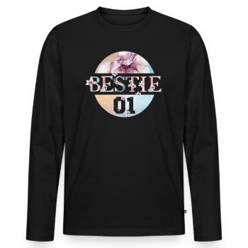You Are My Best Friend I Love You - No 1 - Men's Premium Organic Long Sleeve Shirt - black - Front - Nico (187cm)