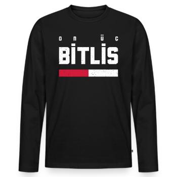 Bitlis 13 Turquie Turkiye TR Gift Holiday - T-shirt manches longues Premium bio Homme - noir - Devant - Nico (187cm)