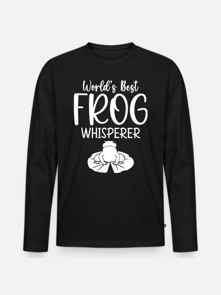 Weltbester Froschflüsterer-experte Für - Männer Premium Bio Langarmshirt - Schwarz