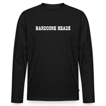 GABBER - SPEEDCORE HARDCORE HEADZ - GEN TECHNO - T-shirt manches longues Premium bio Homme - noir - Devant - Nico (187cm)