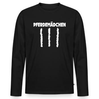 TECHNO UPTEMPO HORSE PARTY - T-shirt manches longues Premium bio Homme - noir - Devant - Nico (187cm)
