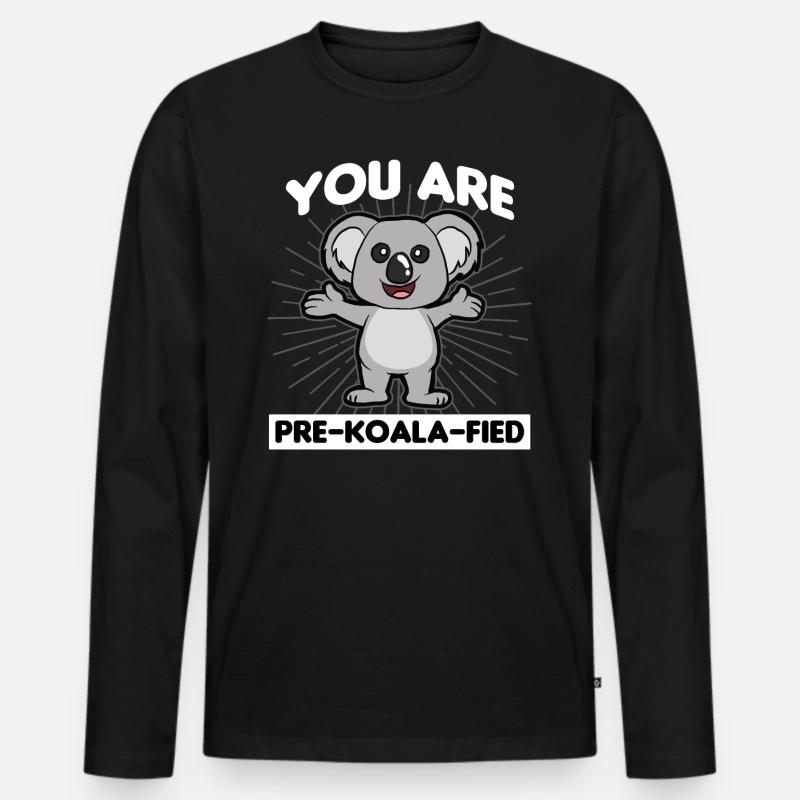 Koala Eucalyptus Australia - Men's Premium Organic Long Sleeve Shirt - black