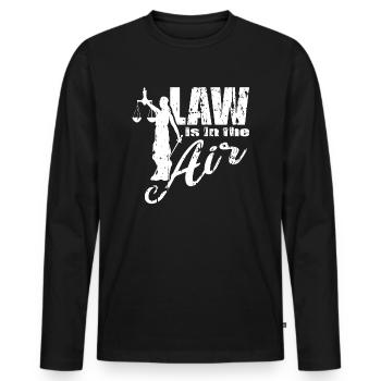Law est dans l'air - T-shirt manches longues Premium bio Homme - noir - Devant - Nico (187cm)