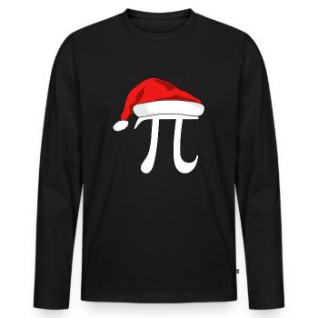 Christmas Pi for mathematicians - Men's Premium Organic Long Sleeve Shirt - black - Front - Nico (187cm)