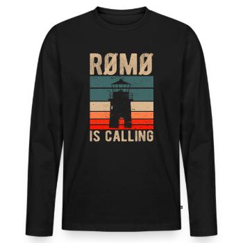 Danemark vacances Scandinavie disant Romo - T-shirt manches longues Premium bio Homme - noir - Devant - Nico (187cm)