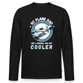 Men's Model Airplane Model Making Father's Day Flying - Men's Premium Organic Long Sleeve Shirt - black - Front - Nico (187cm)