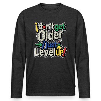 Gaming Multiplayer Games Birthday Game Gambler - Men's Premium Organic Long Sleeve Shirt - heather anthracite - Front - Nico (187cm)