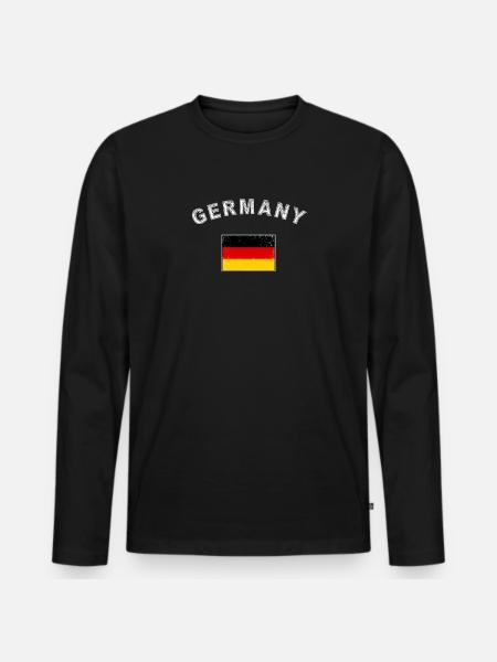 Germany german flag flag - Men's Premium Organic Long Sleeve Shirt - black