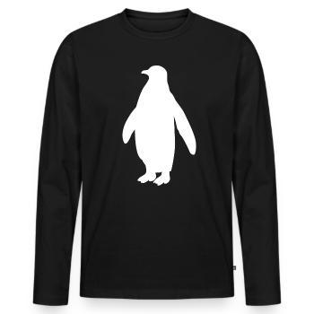Penguin Seabird Seabird Bird Gift - Men's Premium Organic Long Sleeve Shirt - black - Front - Nico (187cm)