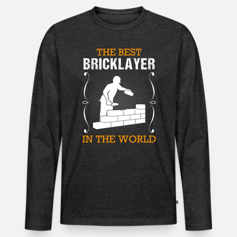 Bricklayer Builder Profession Training Gift Men's Premium Organic Long Sleeve Shirt