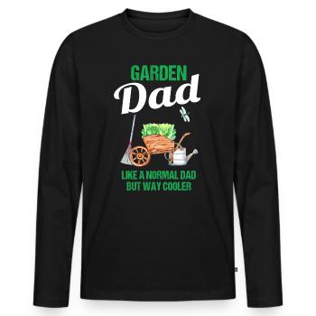Garten Papa Lustiger Spruch Geschenk Herren - Männer Premium Bio Langarmshirt - Schwarz - Vorne - Nico (187cm)