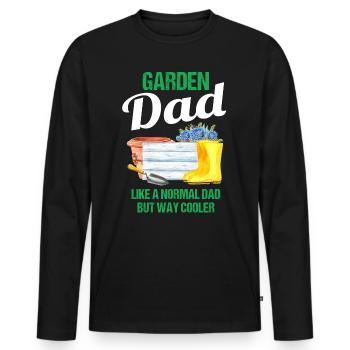 Garten Papa Lustiger Spruch Geschenk Herren - Männer Premium Bio Langarmshirt - Schwarz - Vorne - Nico (187cm)
