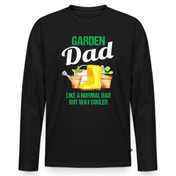 Garten Papa Lustiger Spruch Geschenk Herren - Männer Premium Bio Langarmshirt - Schwarz - Vorne - Nico (187cm)