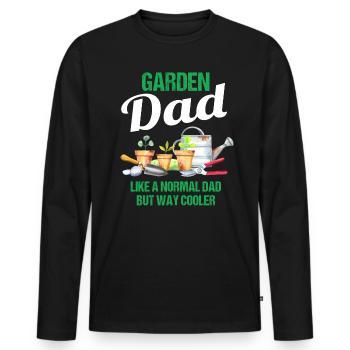 Garten Papa Lustiger Spruch Geschenk Herren - Männer Premium Bio Langarmshirt - Schwarz - Vorne - Nico (187cm)