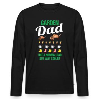Garten Papa Lustiger Spruch Geschenk Herren - Männer Premium Bio Langarmshirt - Schwarz - Vorne - Nico (187cm)