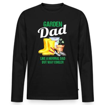 Garten Papa Lustiger Spruch Geschenk Herren - Männer Premium Bio Langarmshirt - Schwarz - Vorne - Nico (187cm)